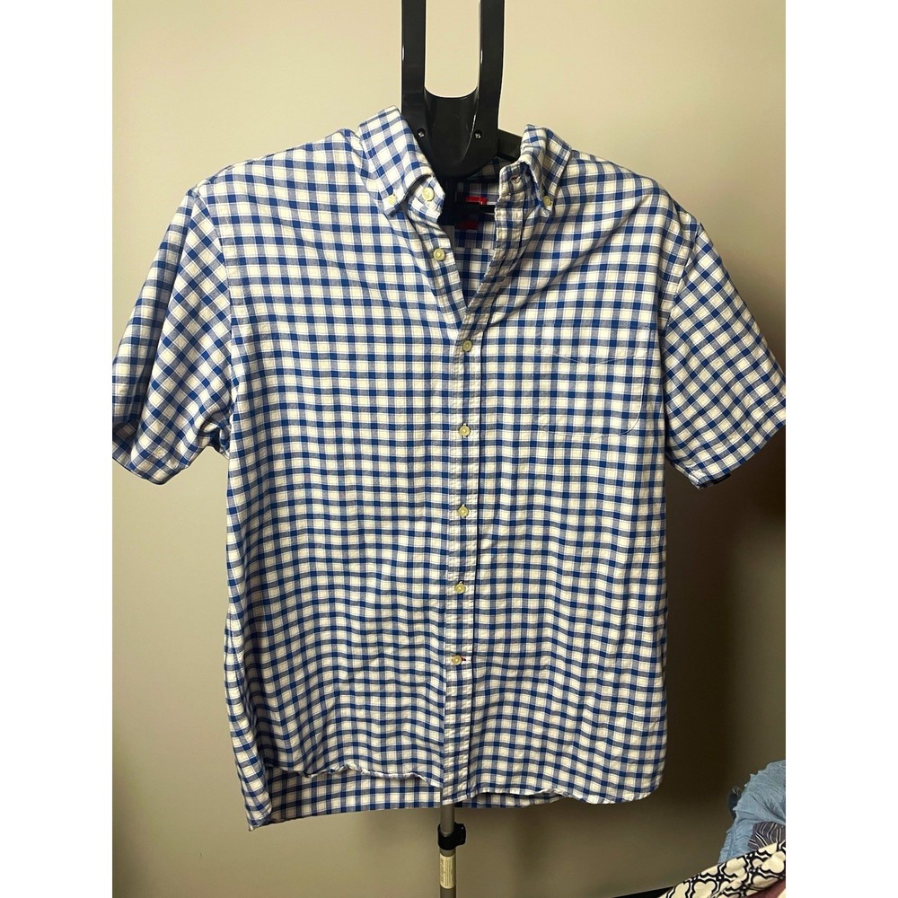 Cremieux Classics Men's Short Sleeve Button Up Shirt Slim Fit Cotton XL